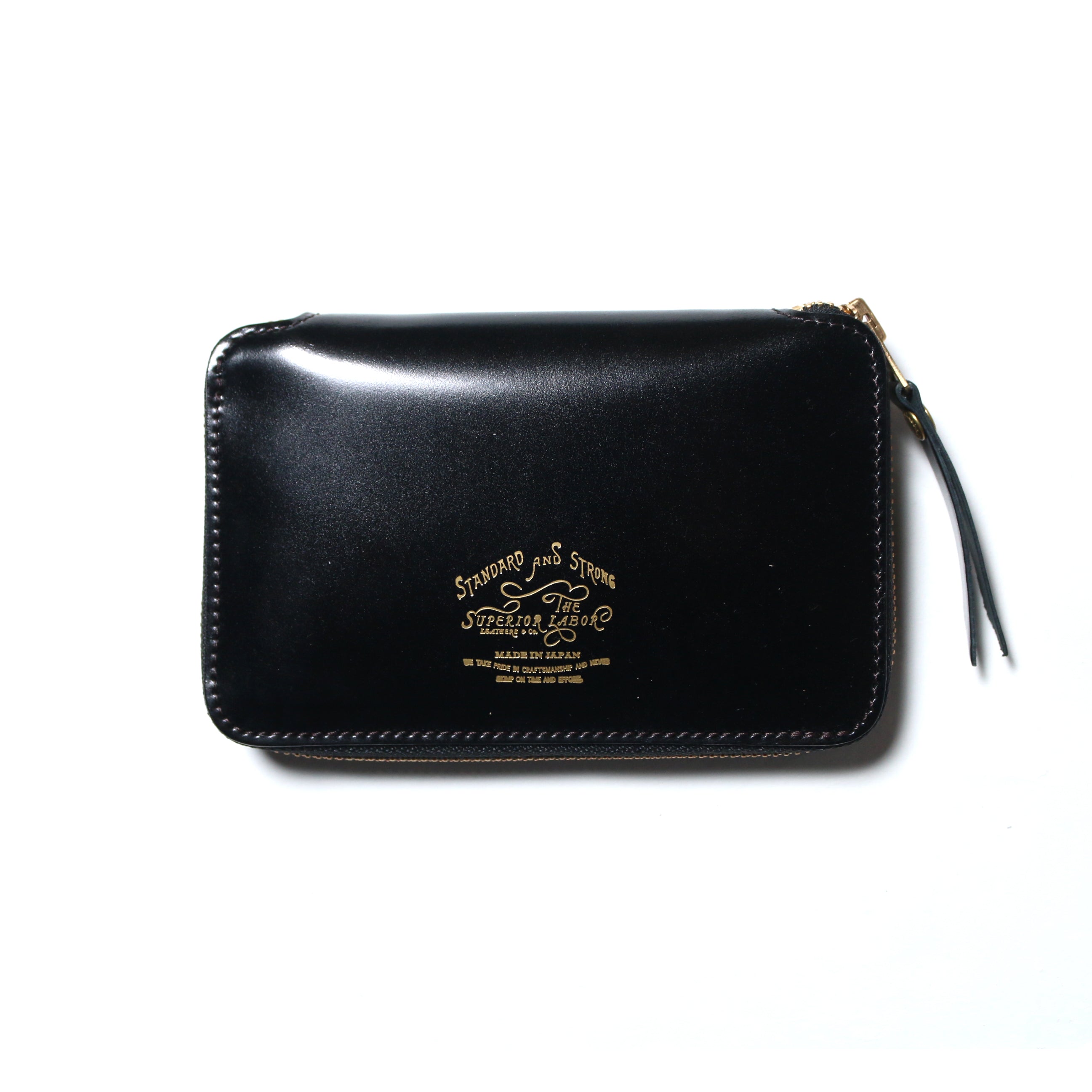 SL0192 cordovan zip middle wallet