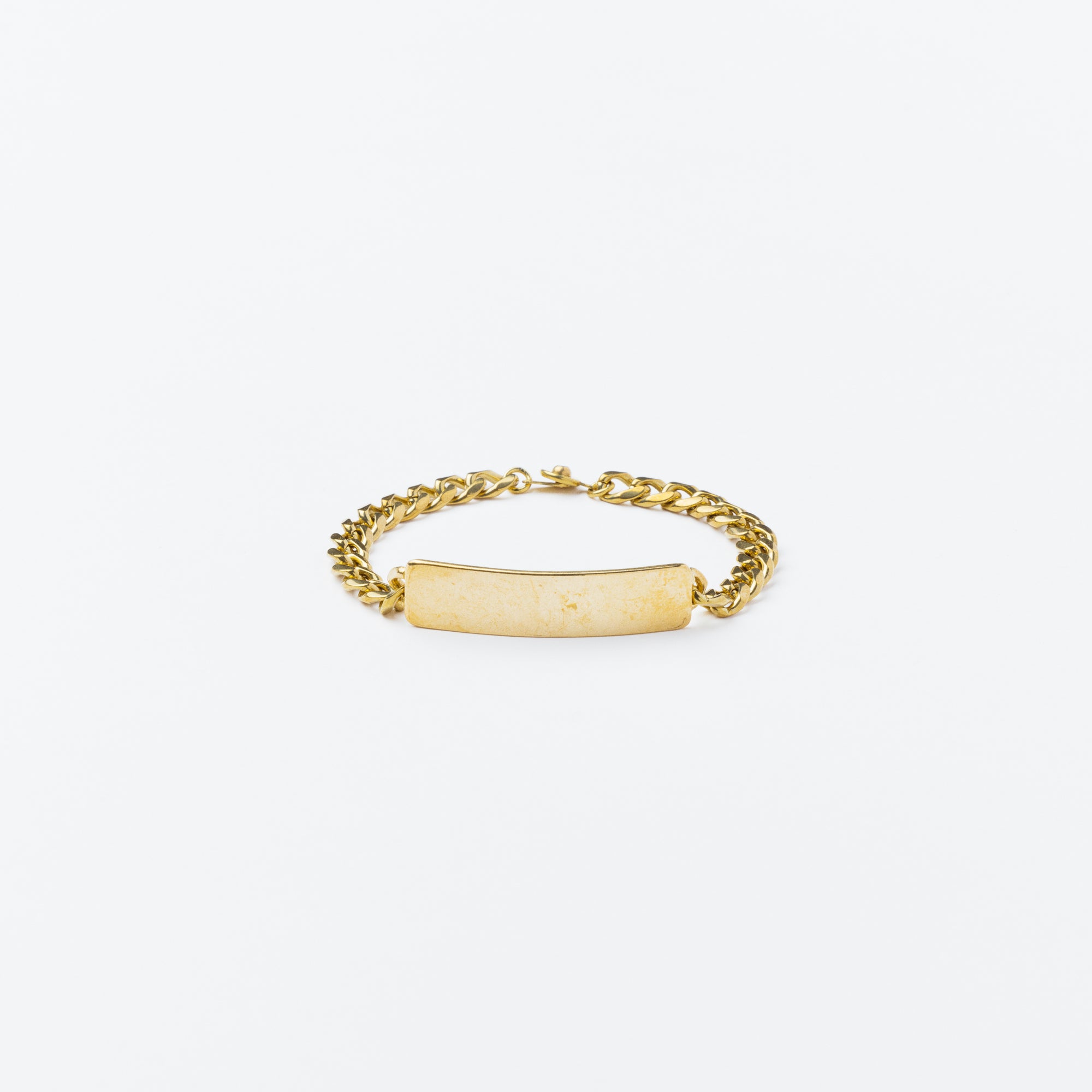 SL0078 Brass ID Chain Bracelet