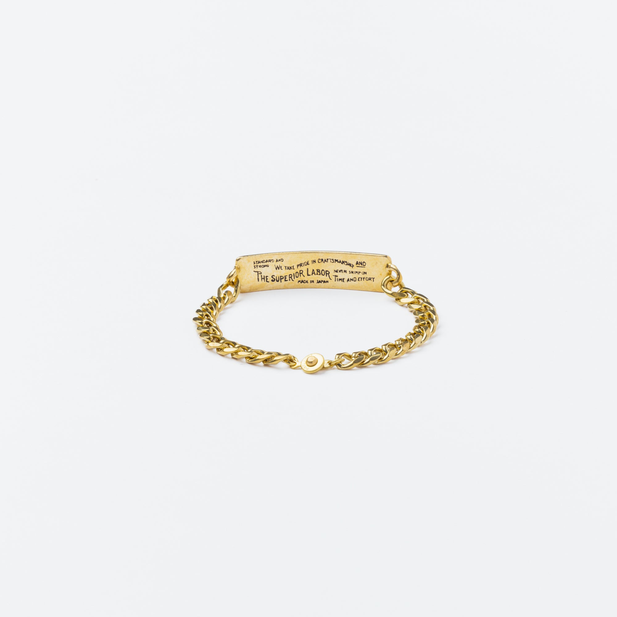 SL0078 Brass ID Chain Bracelet