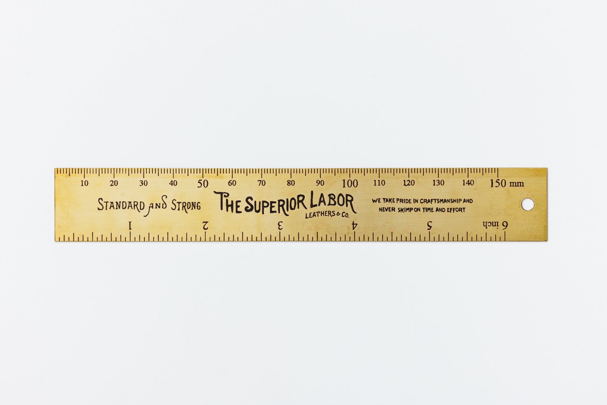 15cm brass ruler