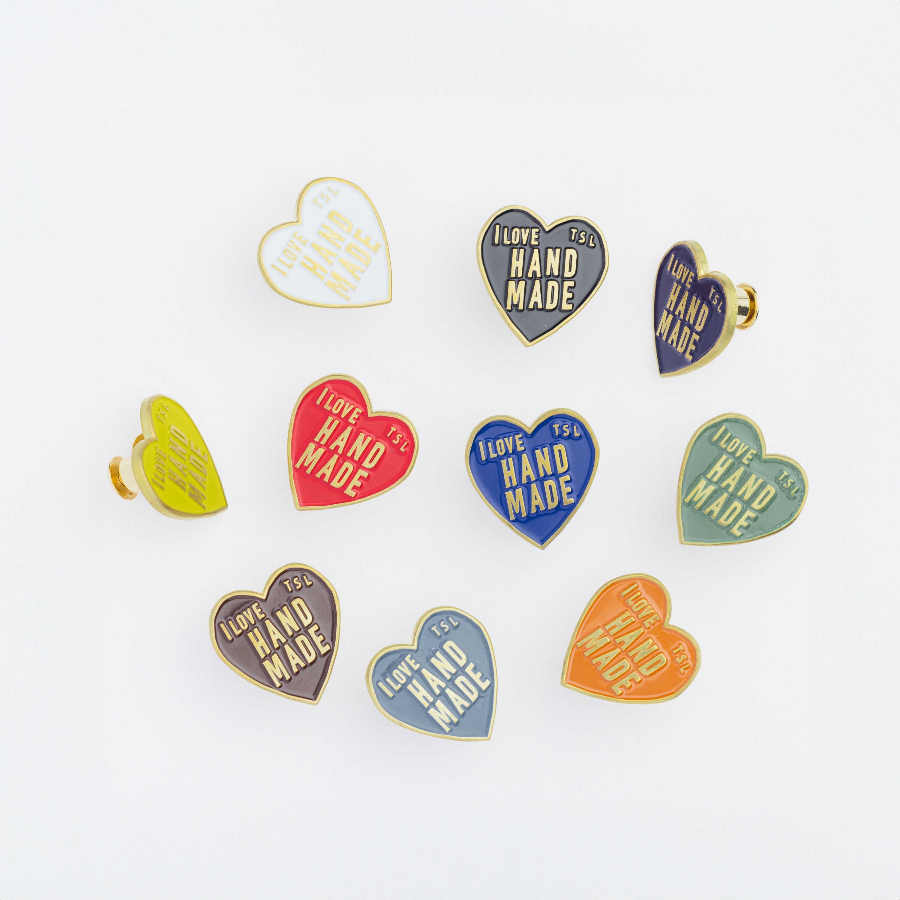 SL0471 heart logo pins