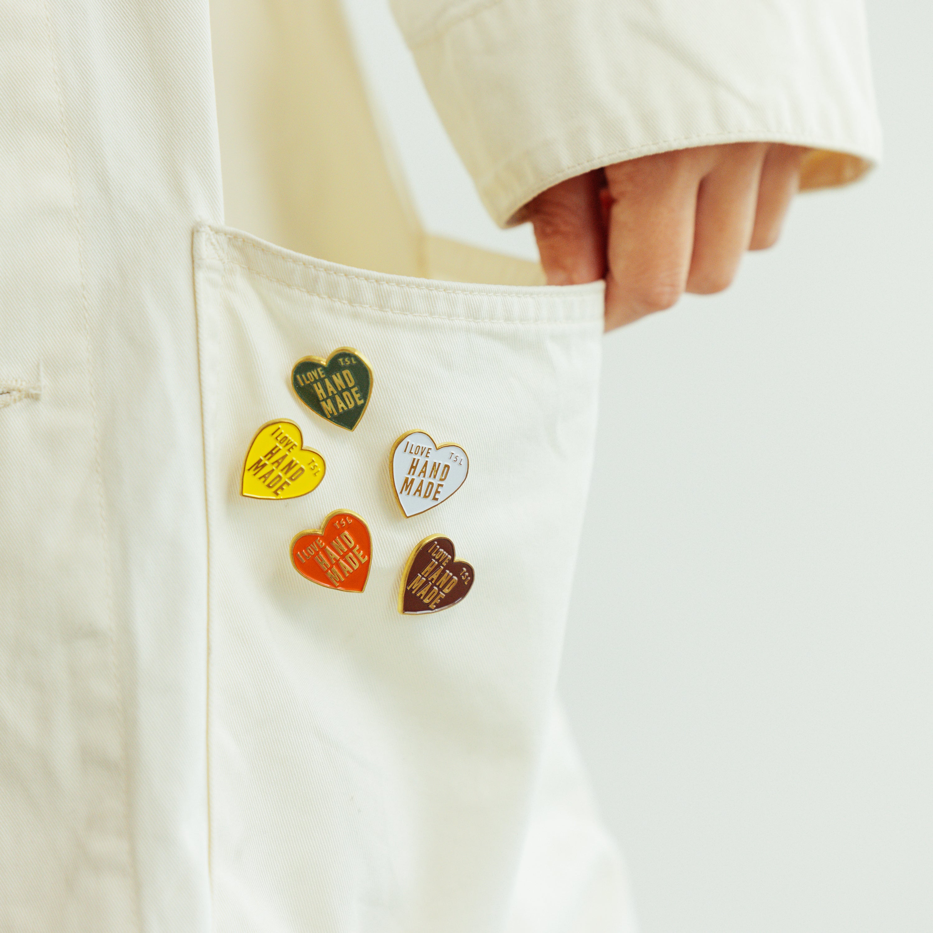 THE SUPERIOR LABOR Brass Pin - Heart Logo (10 colours)