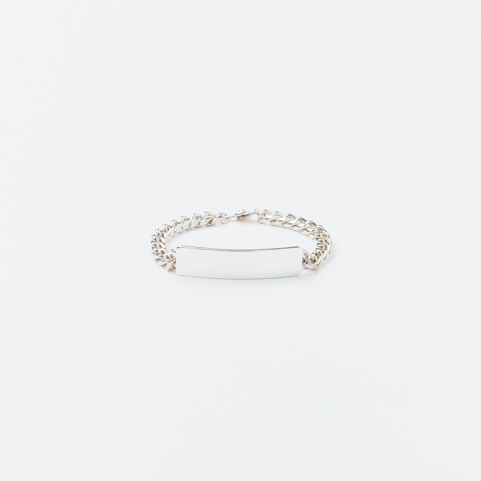 SL0079 Silver ID Chain Bracelet