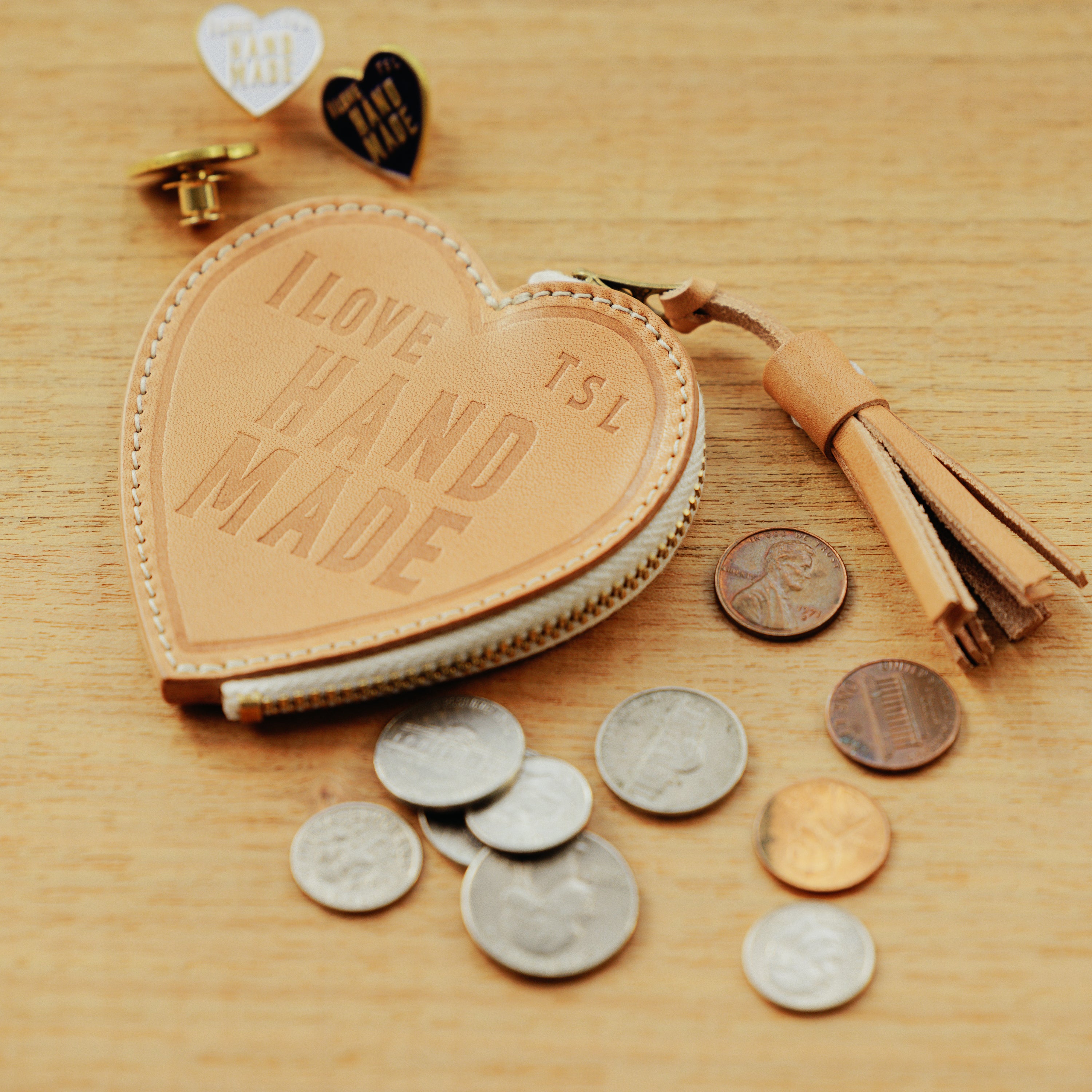 SL0277 I LOVE HAND MADE coin case