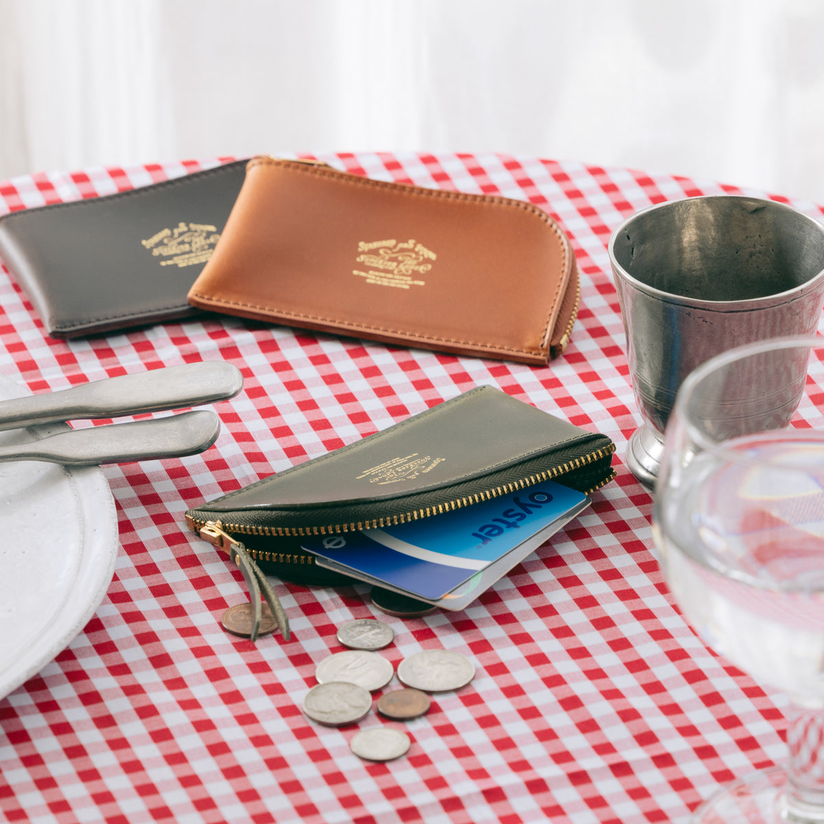 SL1758 card wallet dad/pull-up leather