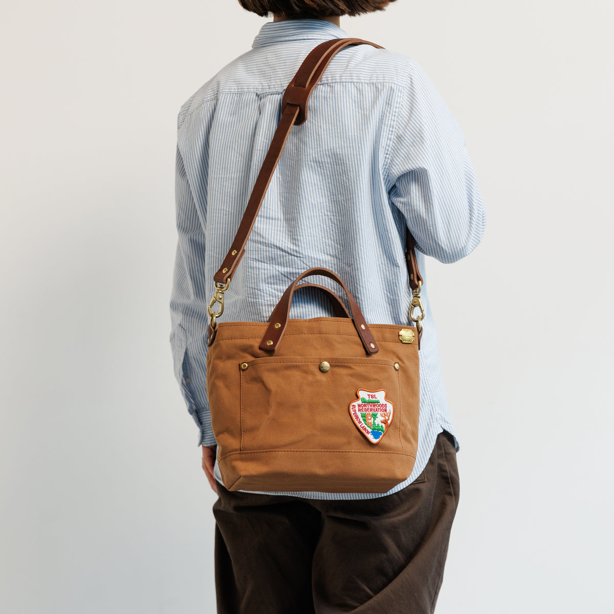 SL1761 paraffin canvas shoulder bag