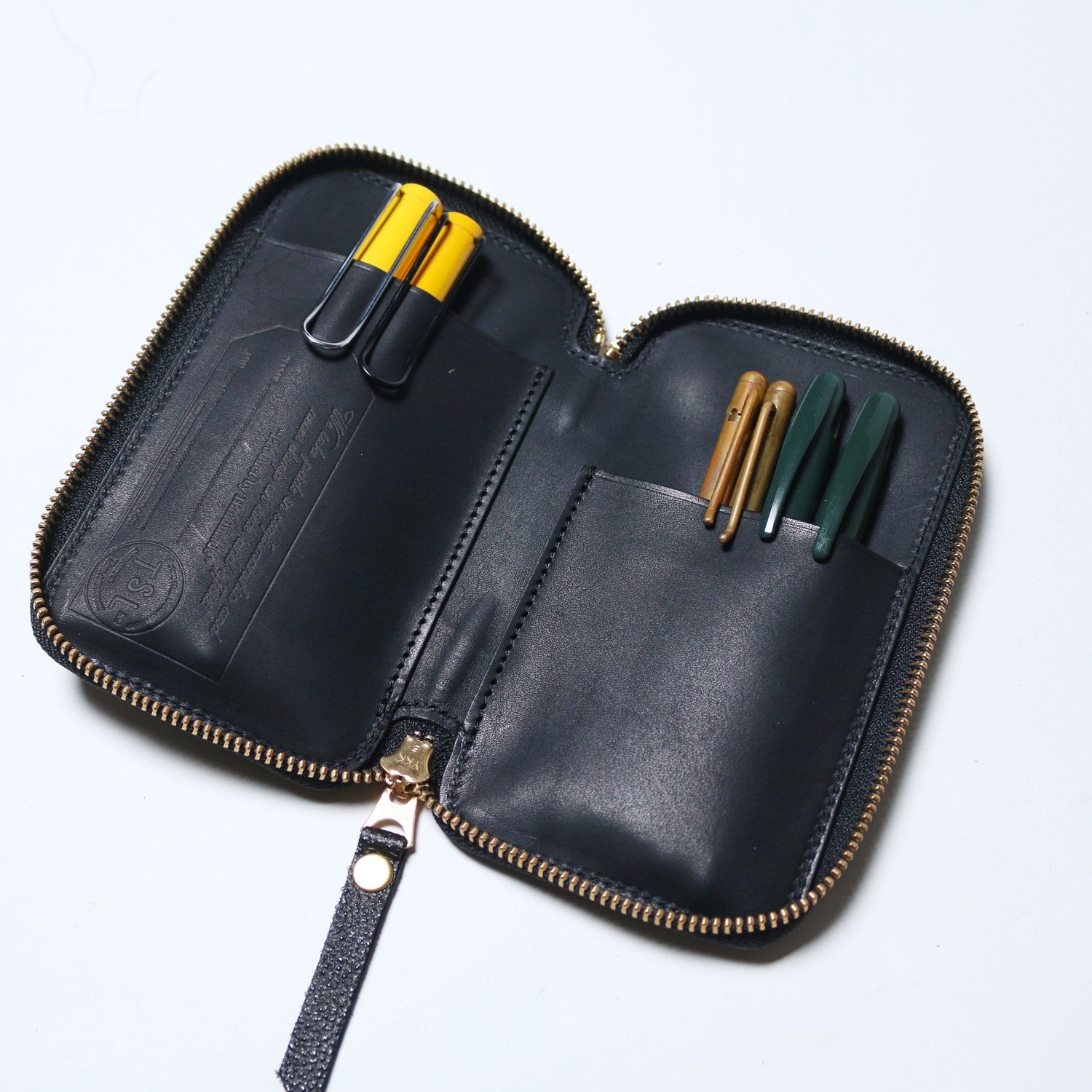 The Superior Labor Leather Zip Pen Case (5 colours) - NOMADO Store