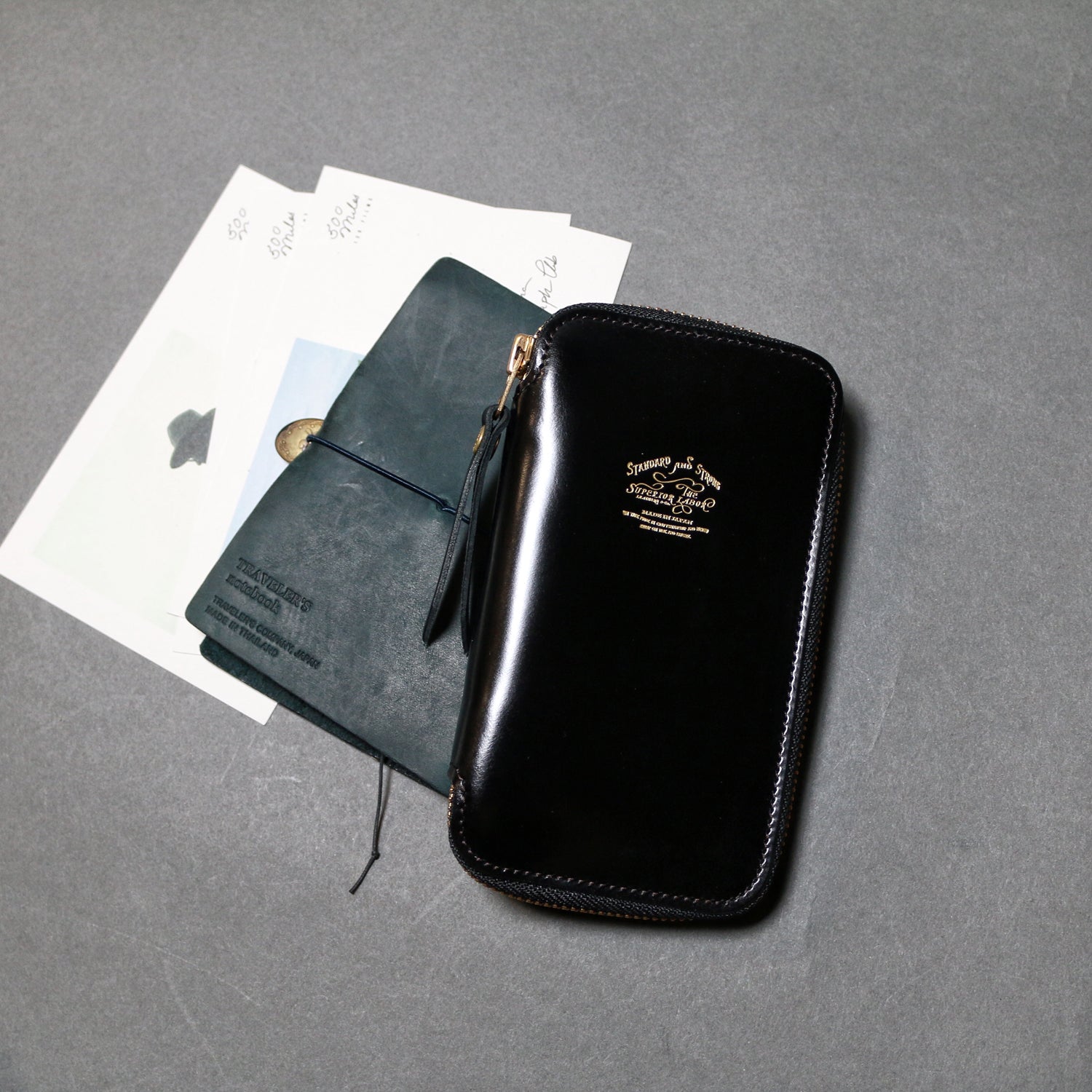 SL0570  cordovan zip pen case