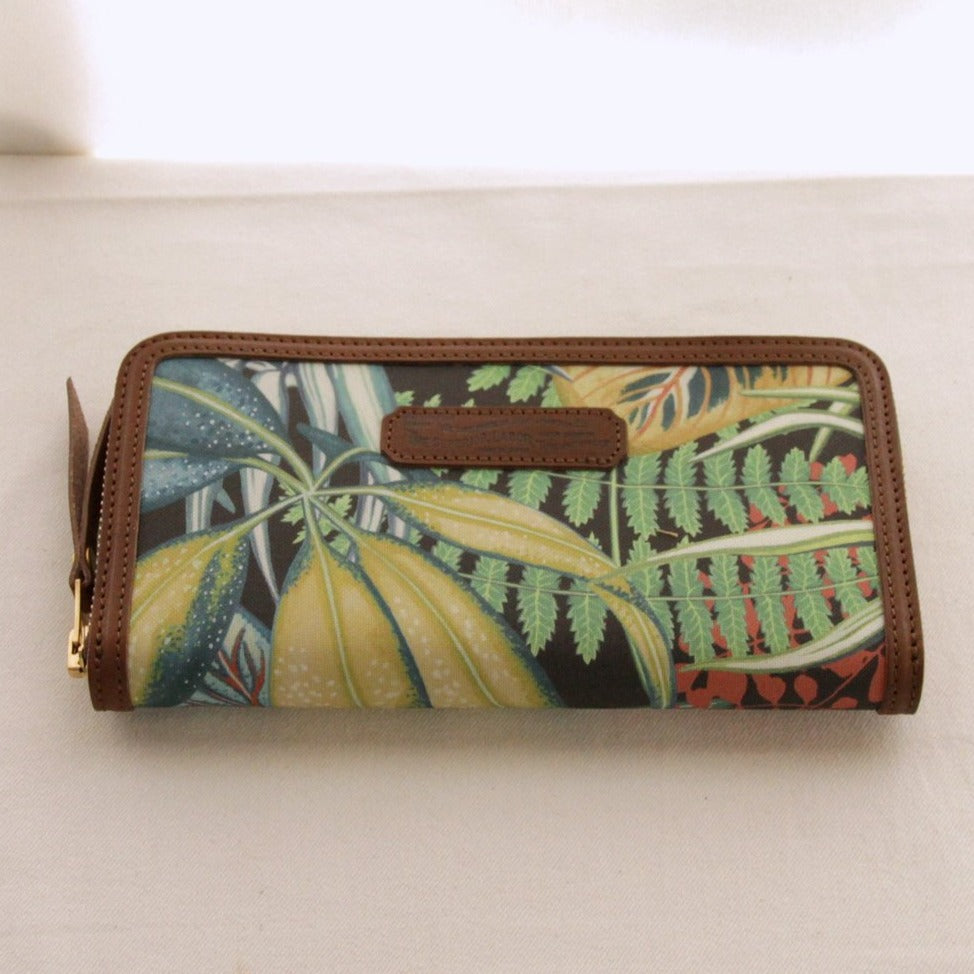 SL0542 tropical zip long wallet PLANTS