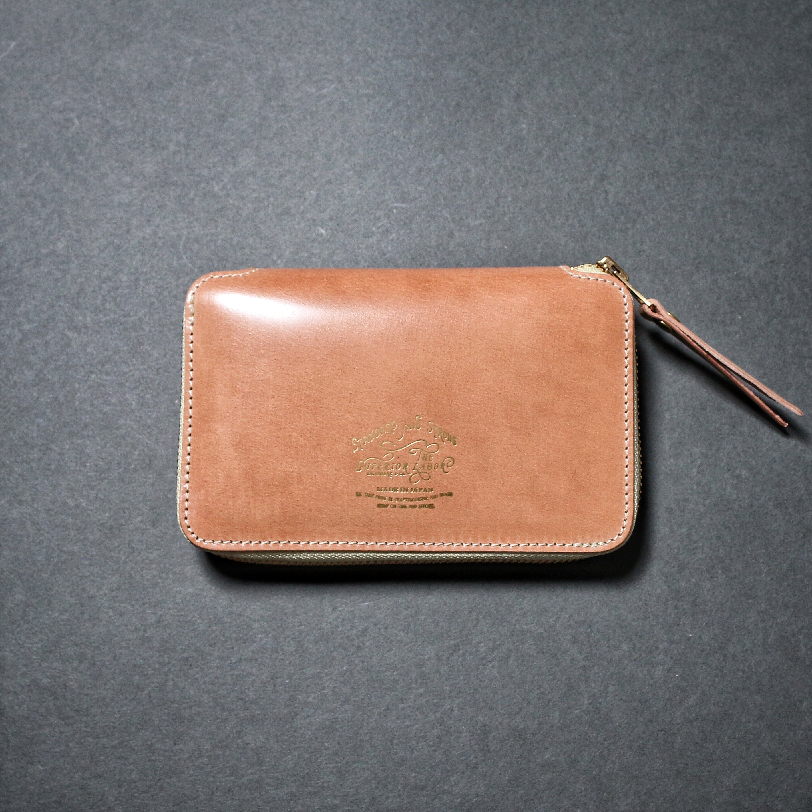 SL0192 cordovan zip middle wallet