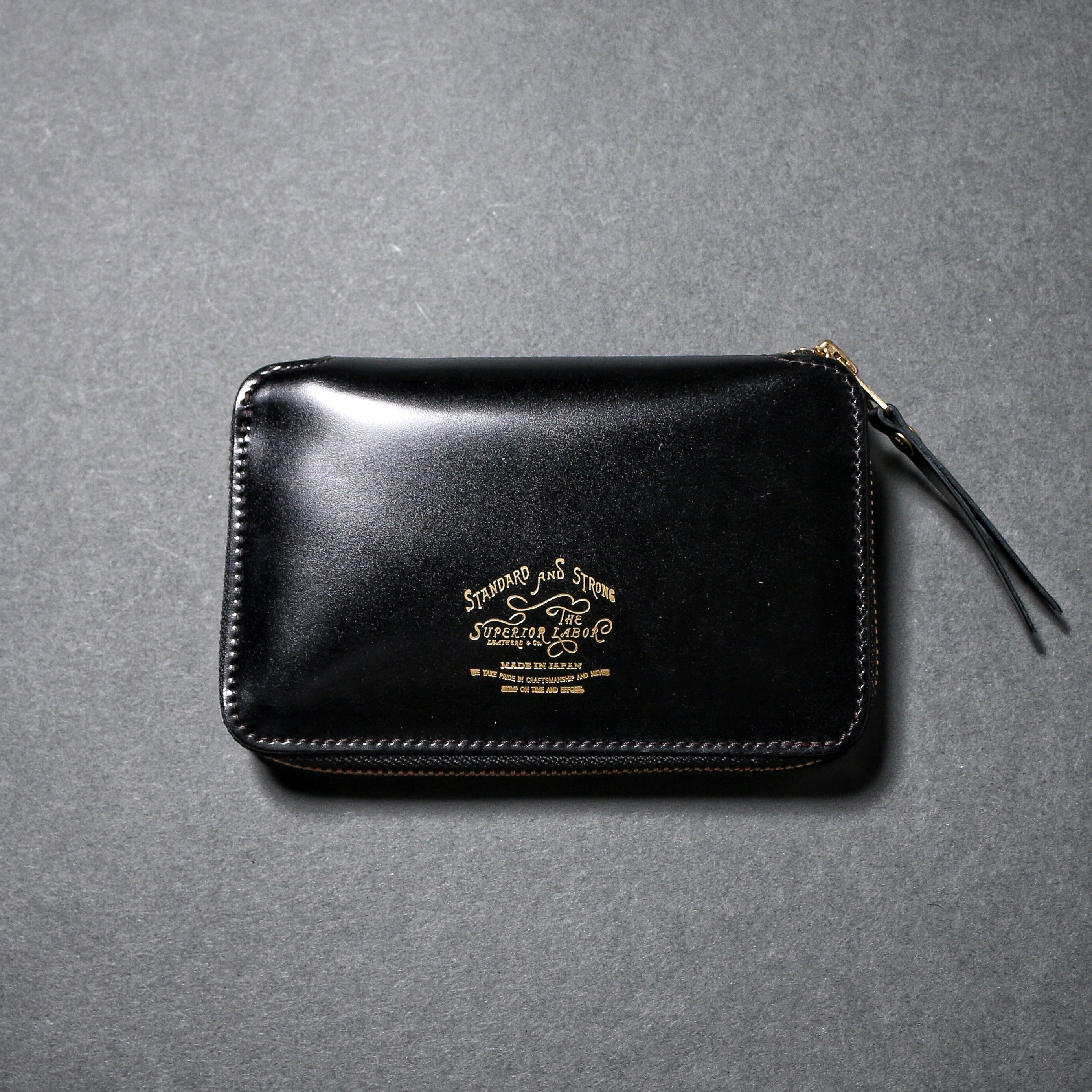 SL192 cordovan zip middle wallet