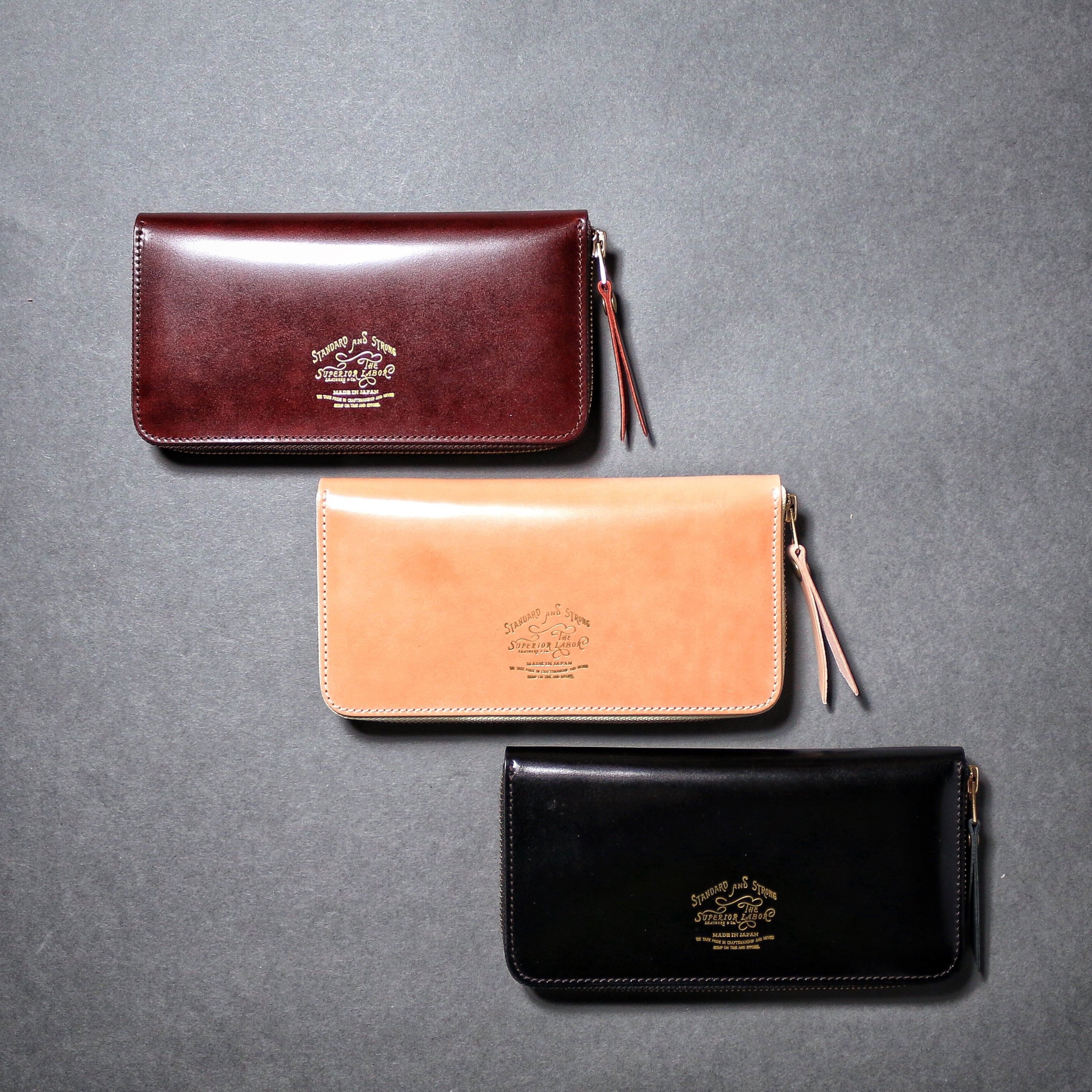 Cordovan Leather L Zip Wallet
