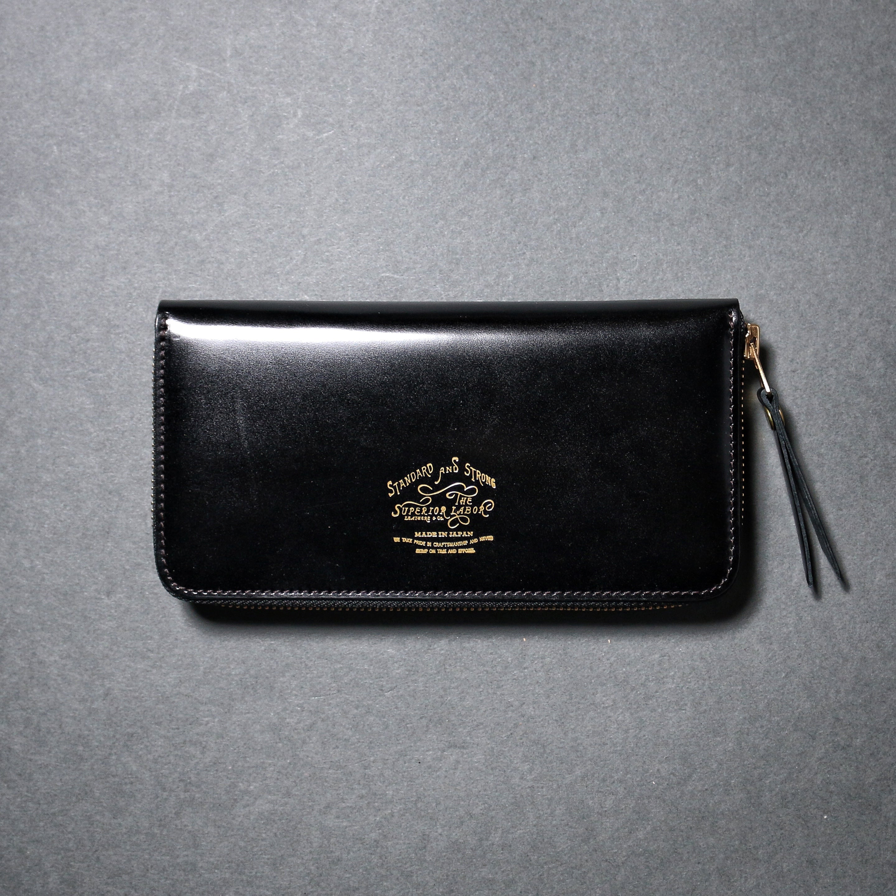 SL191 cordovan zip long wallet