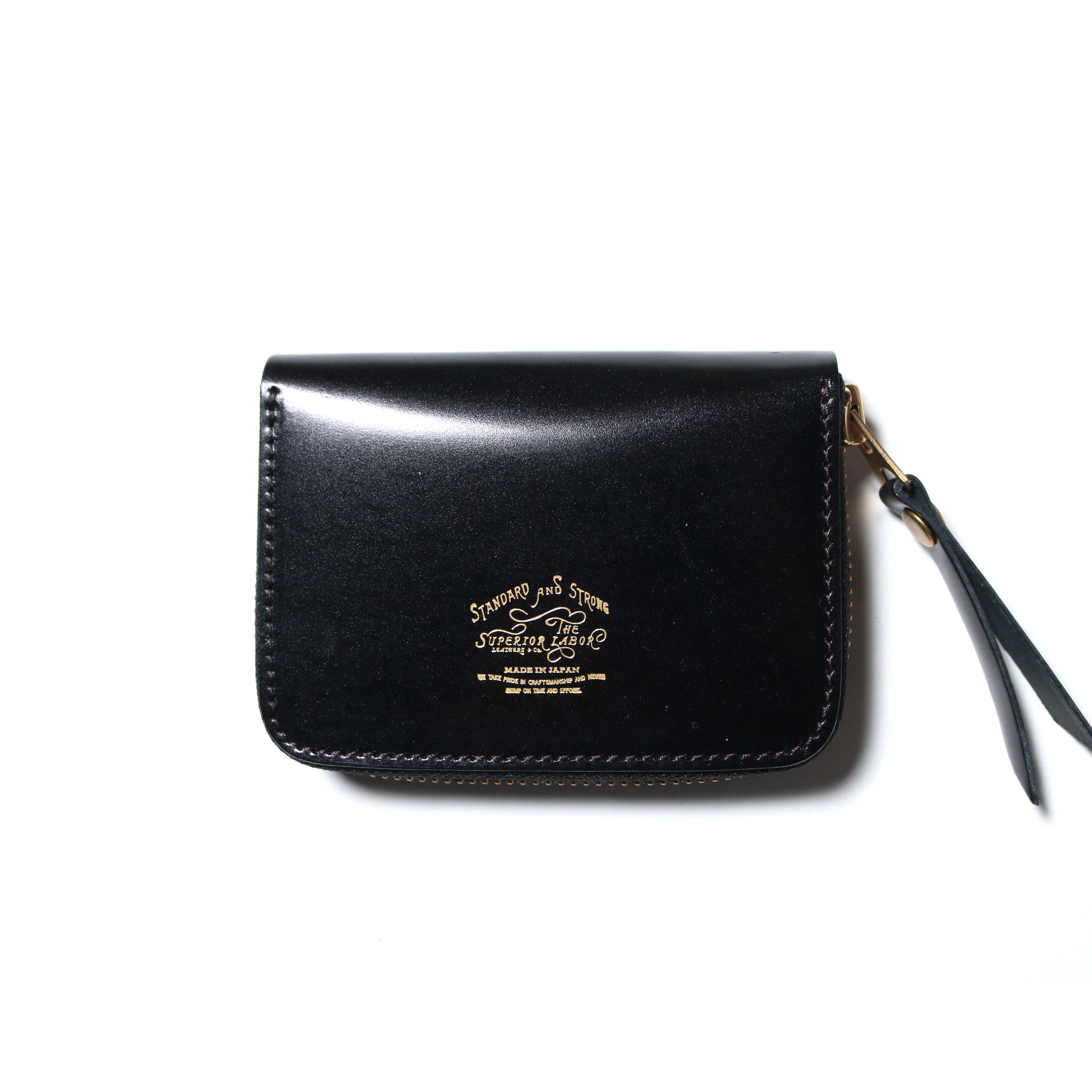 SL0193 cordovan zip small wallet