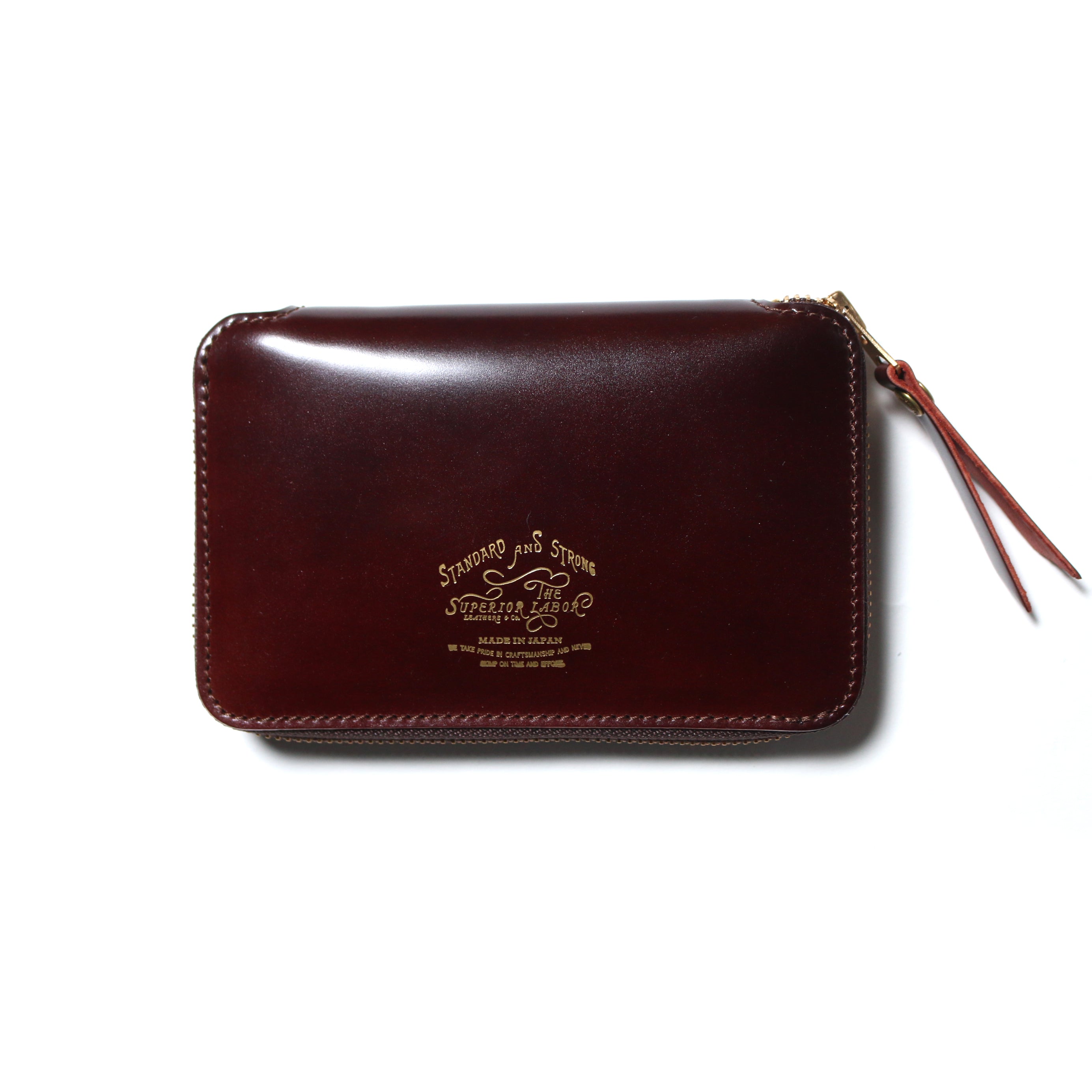 SL0192 cordovan zip middle wallet