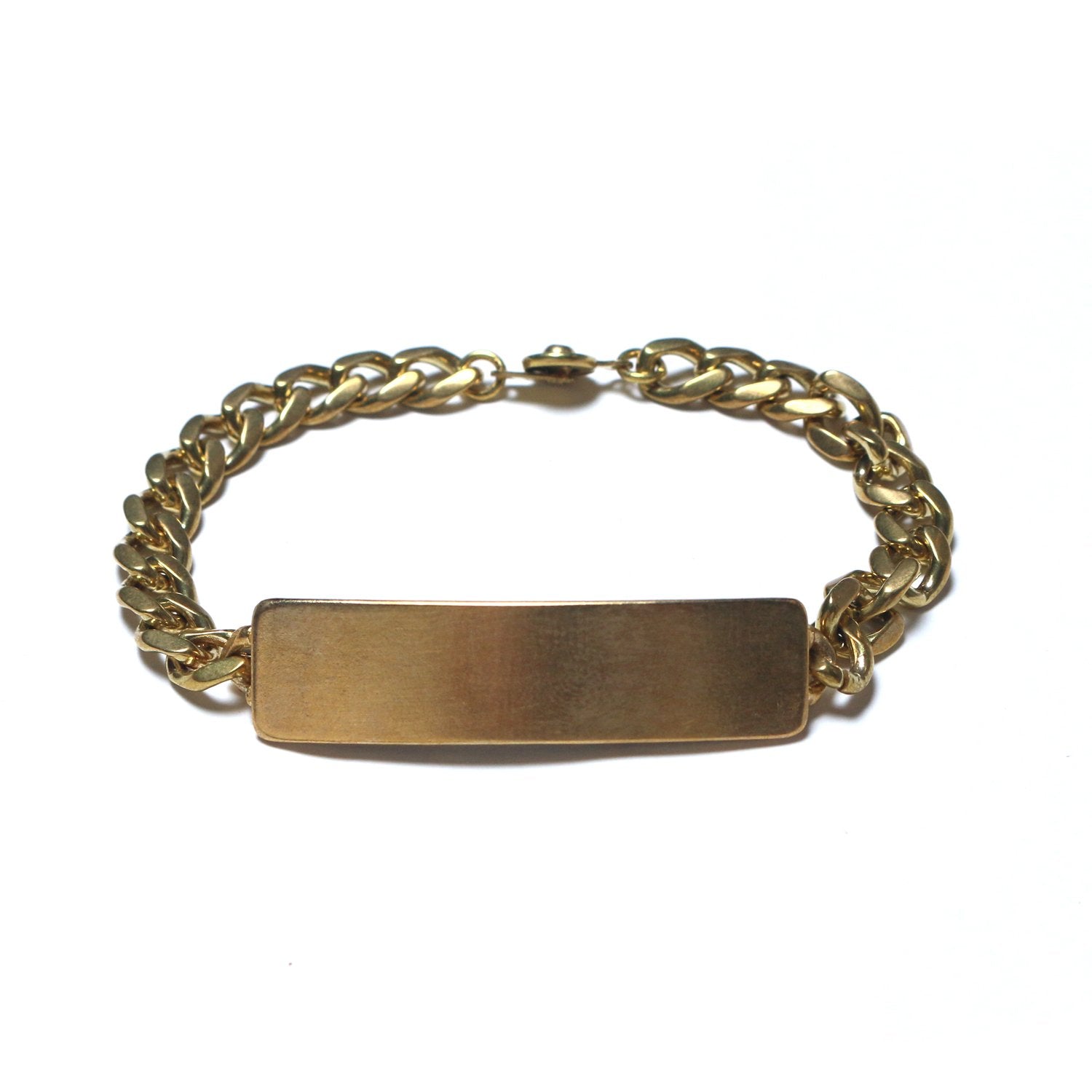SL078 Brass ID Chain Bracelet