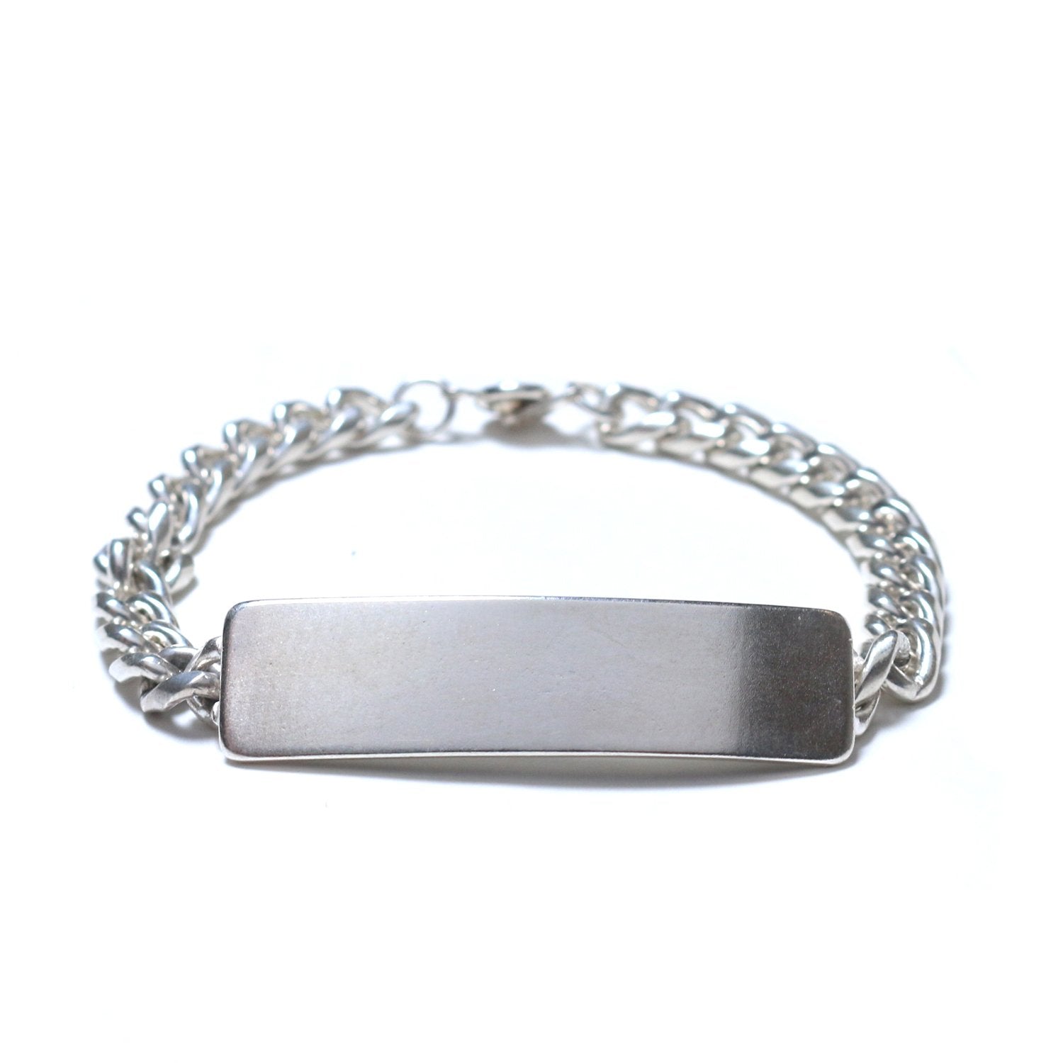 SL0079 Silver ID Chain Bracelet
