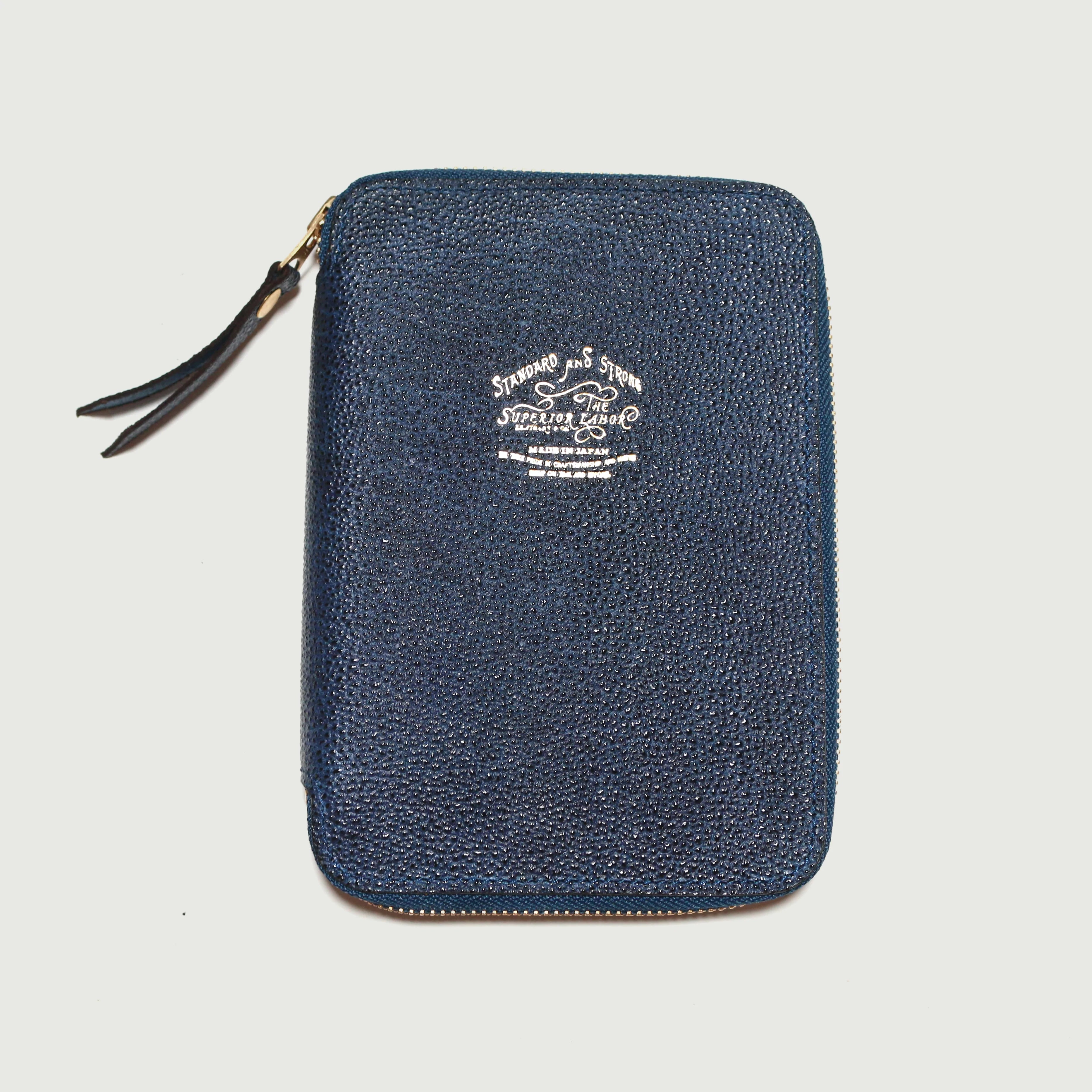 SL0329 KUROZAN indigo A6 size zip organizer