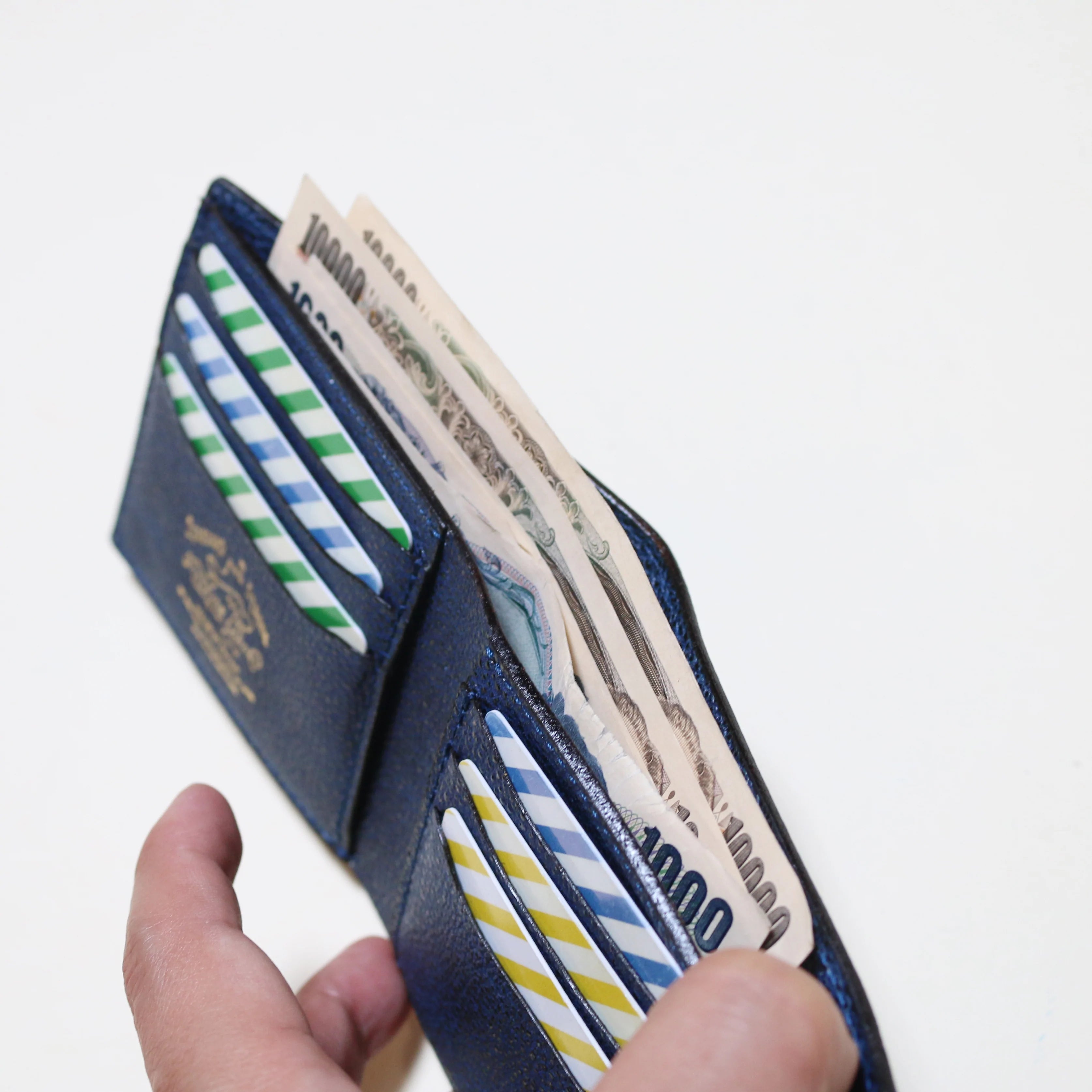 SL0319 KUROZAN indigo wallet (bill and cards)