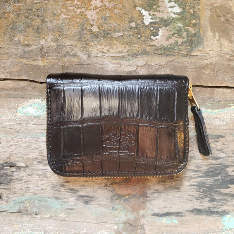 SL332 crocodile zip small wallet
