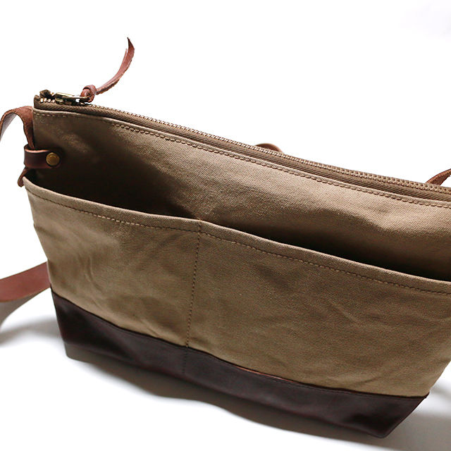 SL038 leather bottom shoulder bag L